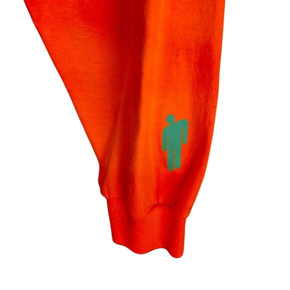 Billie Eilish Don't Smile At Me Orange Cropped Long Sleeve T-Shirt - Women's XL - Picture 6 of 7